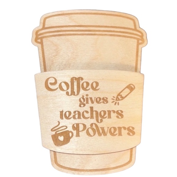 Handmade Wooden Gift Card Holder For Teachers Coffee Gift Card Holder - Picture 2 of 4